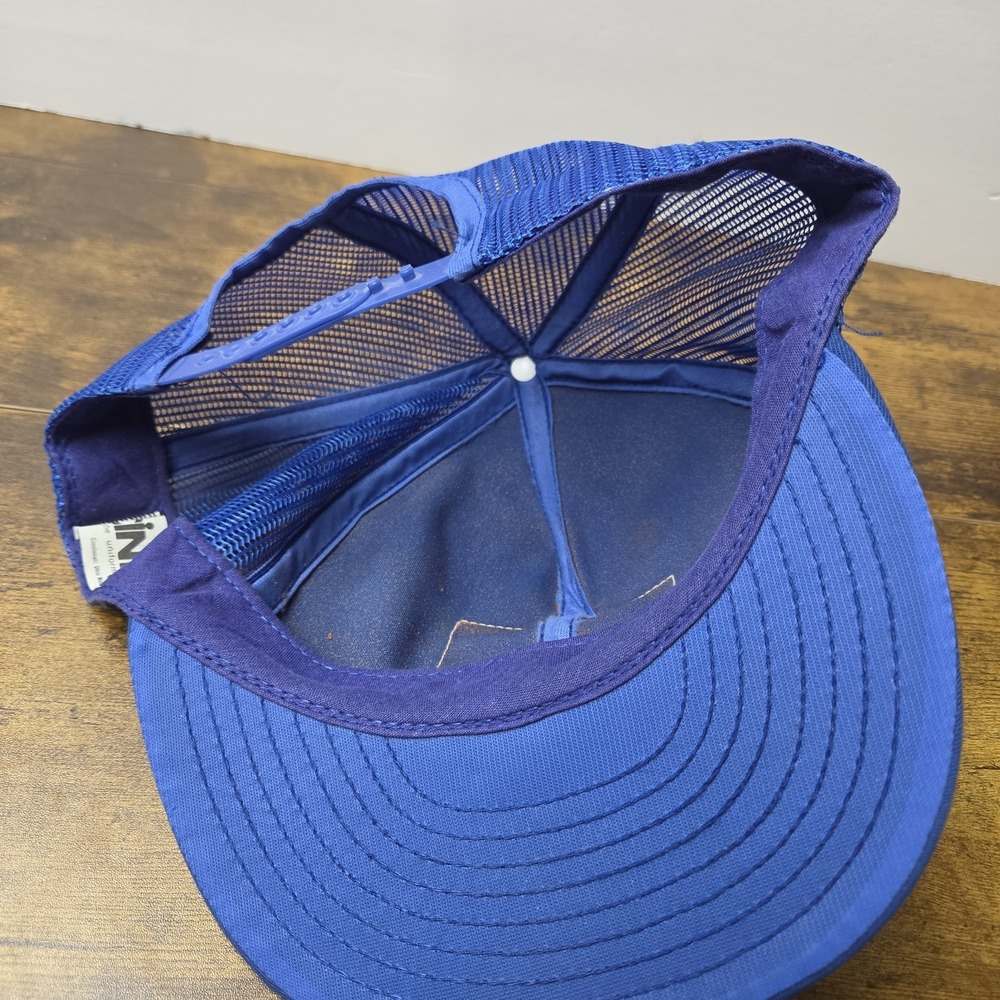 Vintage Pepsi Cola Mesh Trucker Hat Snapback Cap Blue Cintas Made in USA - Picture 8 of 10
